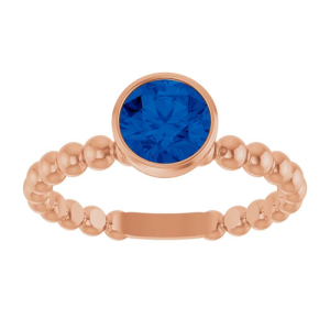 Aunika Blue Sapphire Rose Gold 