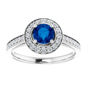 Alisanne Blue Sapphire White Gold Claw Set 