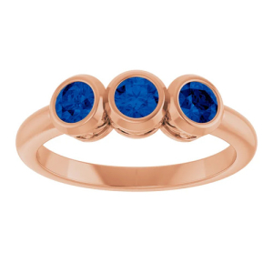 Astara Blue Sapphire Rose Gold 4 Prong 