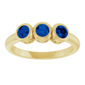 Astara Blue Sapphire Yellow Gold 4 Prong 