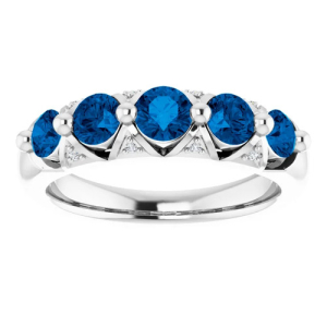 Avaley Blue Sapphire Rose Gold 2 Prong 