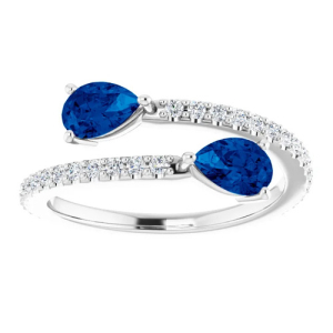 Navaeh Blue Sapphire Silver 3 Prong 