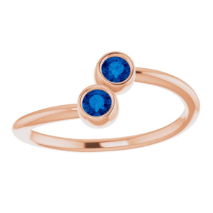 Marygrace Blue Sapphire Rose Gold Bezel 