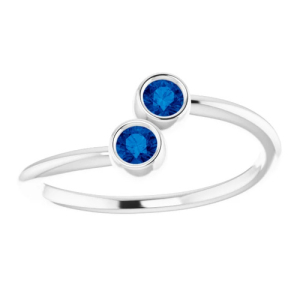 Marygrace Blue Sapphire Rose Gold Bezel 