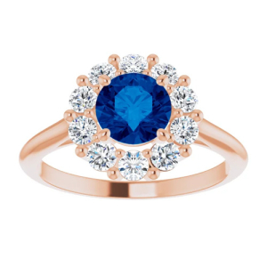 Avariella Blue Sapphire Rose Gold 