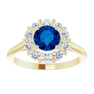 Avariella Blue Sapphire Yellow Gold 