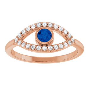 Ahnika Blue Sapphire Rose Gold 