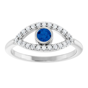 Ahnika 0.48 Carat Blue Sapphire Round cut 