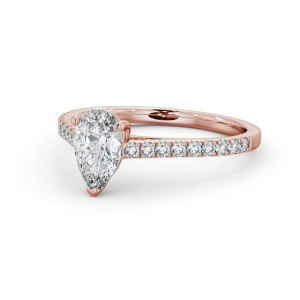 Jeonna Natural Rose Gold Halo Engagement Diamond Rings