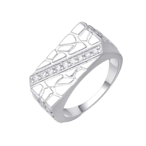 Filomina Lab-Created Round cut Bar Set  Mens Diamond Ring