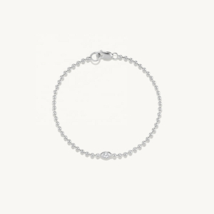 Jenilia  Natural Diamond White Gold Chain Bracelets