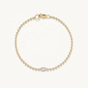 Jenilia  Natural Diamond Yellow Gold Chain Bracelets