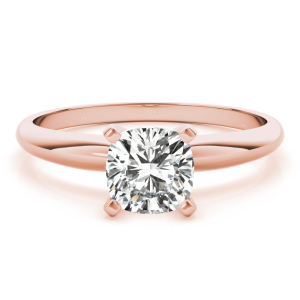 Evil Natural Diamond Rose Gold Classic Solitaire Engagement Rings