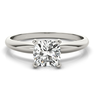 Evil Lab-Created Diamond Cushion cut  Classic Solitaire Engagement Ring