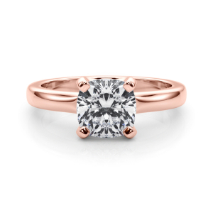 Mira Natural Diamond Rose Gold Classic Solitaire Engagement Rings