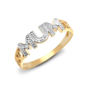 MUM  Natural Round cut Pave Set Diamond Statement Ring