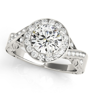 Linley Natural Round cut  Halo Engagement Diamond Ring