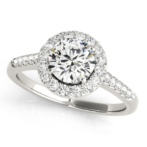 Jireh Natural Round cut Halo Engagement Diamond Ring