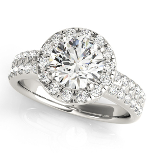 Jailani Natural Round cut  Halo Engagement Diamond Ring