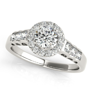 Katalyna Lab-Created Diamond Round cut Halo Engagement Ring