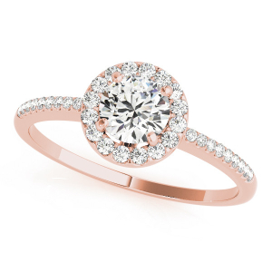 Legaci Natural Rose Gold Halo Diamond Rings