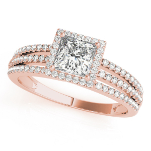 Kadence Natural Rose Gold Halo Diamond Rings