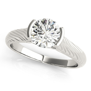 Natural Silver Solitaire Diamond Rings