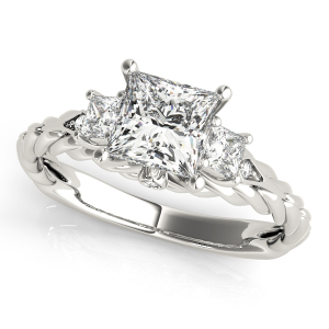 Wilma Lab-Created Diamond 4 Prong Set Trilogy Engagement Ring