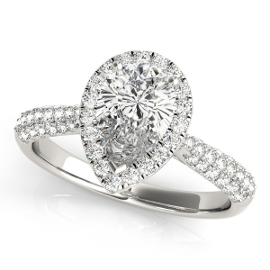 Natural Diamond  Halo Engagement Rings