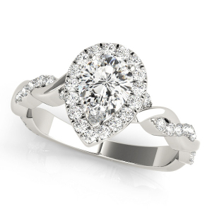 Natural Diamond  Halo Engagement Rings