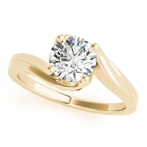 Madilynn Natural Yellow Gold 4 Prong Classic Solitaire Diamond Rings