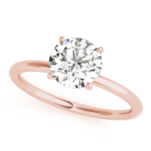 Lina Natural Rose Gold Classic Solitaire Diamond Rings