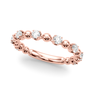 Felomina Lab-Created Rose Gold Prong Set Everyday Diamond Ring