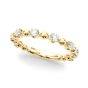 Felomina Lab-Created Yellow Gold Prong Set Everyday Diamond Ring