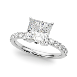 Yoli Natural Diamond 4 Prong Set Halo Engagement Ring