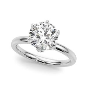 Yalanda Natural Diamond 4 Prong Set Halo Engagement Ring