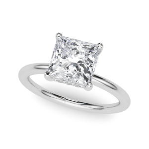 Yukti Natural Diamond 4 Prong Set Halo Engagement Ring