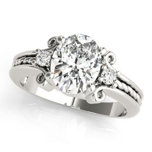 Waynette Lab-Created Diamond 4 Prong Set Trilogy Engagement Ring