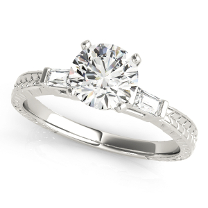 Yasmina Lab-Created Diamond 4 Prong Set Trilogy Engagement Ring