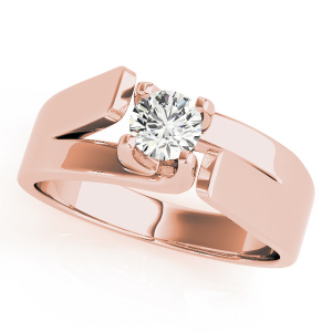 Mercy Natural Rose Gold 4 Prong Classic Solitaire Diamond Rings