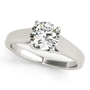 Natural Platinum Solitaire Diamond Rings