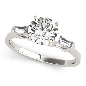 Wanita Lab-Created Diamond 4 Prong Set Trilogy Engagement Ring