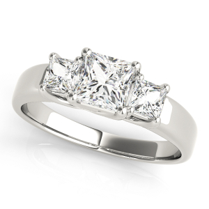 Wimberly Lab-Created Diamond 4 Prong Set Trilogy Engagement Ring