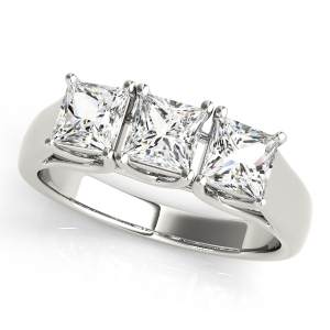 Winta Lab-Created Diamond 4 Prong Set Trilogy Engagement Ring