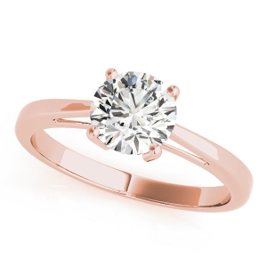 Madalyn Natural Diamond Rose Gold 4 Prong Classic Solitaire Engagement Rings