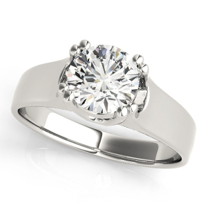 Natural Platinum Solitaire Diamond Rings
