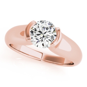 Meilani Natural Rose Gold Solitaire Diamond Rings