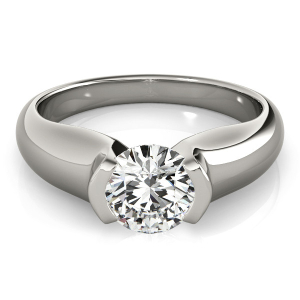 Meilani Natural Platinum Solitaire Diamond Ring