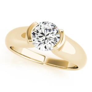 Meilani Natural Yellow Gold Solitaire Diamond Rings