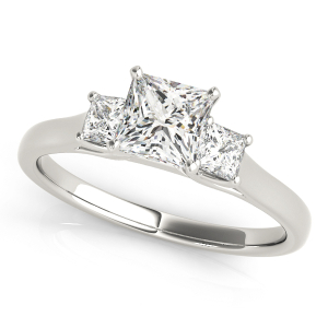 Vianny Lab-Created Diamond 4 Prong Set Trilogy Engagement Ring